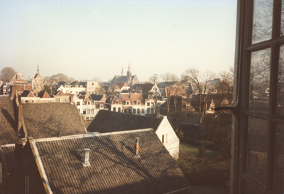 605970 Gezicht op enkele gebouwen en de tuin van het Duitse Huis (tevens voormalig Militair Hospitaal Dr. A. ...